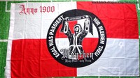 München Fahne "EGAL WAS PASSIERT WIR BLEIBEN TREU" Ultra Kutte Fan Minga +neu+