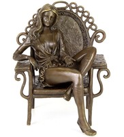 'DIE VERFÜHRUNG' - SEXY FRAUENFIGUR mit endlos langen BEINEN… schöne BRONZE LADY
