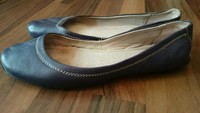Bronx Leder Ballerinas 39 Lila Echtleder getragen Sommer boho vintage sammler 