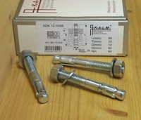 Schwerlastanker M8-M10-M12 verzinkt + Edelstahl V4A Bolzenanker mit EU-Zulassung