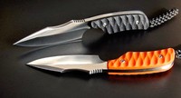 Real Steel 130A Orange Necknife D2 Stahl Kydex Scheide Outdoormesser Survival 