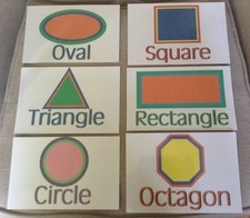 Set of 6 Mini-Posters with Basic Shapes for Your Primary Classroom