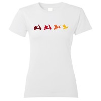 Womens "Vespa Evolution" scooter motorbike mods TT Italian Bmx trendy T Shirt