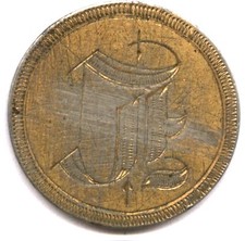 1883 Racketeer Nickel Love Token ! * Gothic "L" * Unusual 3 D Letters ? *