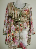 SOMMERMANN Damen Jersey Bluse,Blusenjacke,Shirtjacke,Abend Jacke,Shirt,Gr.50 NEU