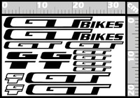 GT-Bikes Sticker Set| Fahrrad Rahmen Aufkleber | Bike Frame Sticker | 14x Decals