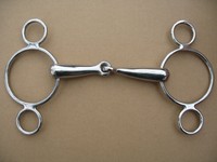 Pessoa Gebiss gebrochen 3 Ringe aus Edelstahl Größe 14,0 cm