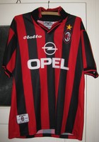 original Lotto AC Mailand Trikot 97/98 Schwarz/Rot - AC Milan Jersey black/red L