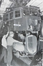 1934 Chevrolet assembly line station wagon body 12X18" Black & White Picture