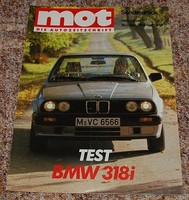 Sonderdruck mot Heft 25/1987 Test BMW 318i