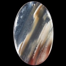 Chalcedony 56x35x6 mm Pendant bead Ce000007