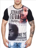 Original Mike Tyson Boxen Kampf T-Shirt Schwarz/Weiß