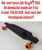 E-GO Cruiser 96cm Elektro Longboard E-Board Skateboard