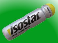 1 Isostar Trinkflasche - silber/schwarz  1000ml