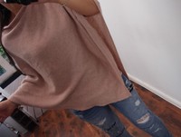 B56J0C Kaschmir Wolle Poncho S M L Neu ITALY Cardigan Musthave BLOGGER Überwurf 