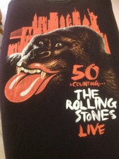 ROLLING STONES CONCERT T-SHIRT--NEW JERSEY--GREAT GRAPHICS -- ADULT 2XL -- BLACK