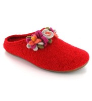 X5°5339 HAUSSCHUHE / SLIPPER VON HAFLINGER IN ROT GR. 39 NEU
