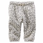 Oshkosh Baby Girls' Cheetah Print Fleece Joggers MSRP $22.00 6M--24M