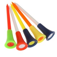 50 Stück Golf Werkzeuge 83mm Multicolor Kunststoff Golf-Tees Kautschuk Kissen