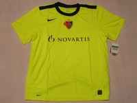 Nike FC BASEL Trikot Jersey Camiseta Maglia Maillot T-Shirt NEON Gelb 09/10  XL