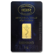 5 gram Istanbul Gold Refinery Gold Bar - Ganesha - In Assay Card - Sku #79509