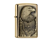 ZIPPO "EAGLE GRAND CANYON" BRUSHED BRASS EMBLEM LIGHTER ** NEW in BOX **