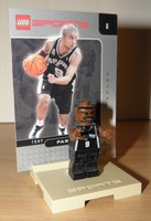 TONY PARKER  Lego Sports Basketball NBA San Antonio Spurs Figur + Karte + Platte