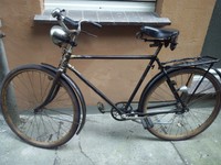 Wanderer, Oldtimer 30-40er Fahrrad  Holzdekor-Felgen,Bosch Lampe,Block Pedale