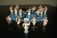 18 teilige alte Richard Gläser Musikengel,Engelkapelle mit Wolke (122)