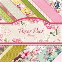 URSUS Vintage Paper Pack "Nostalgic" 40 Blatt 20,5x20,5cm Scrapbook Papier