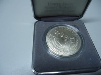 USA 1991 - 1 Dollar in Silber, stgl. - MOUNT RUSHMORE