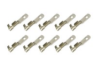 10x Flachstecker 2,8x0,5 mit Rastloch, Messing verzinnt    KFZ Elektrik Fahrrad