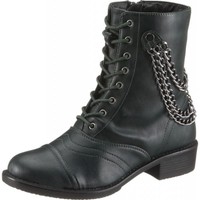 City Walk Boots mit abnehmbaren Ketten Aus feinem Lederimitat grün Gr. 36 NEU