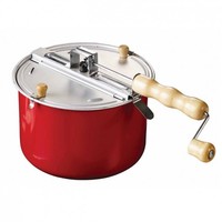Traditionelle Popcornmaschine Popcorntopf Popcorn Popcornmaker Eddingtons rot