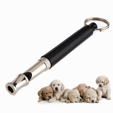 Pet Dog Training Obedience Whistle UltraSonic Supersonic Sound Pitch Black h21