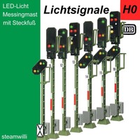 H0 Lichtsignale mit LED-Signallicht, anschlussfertig, neu