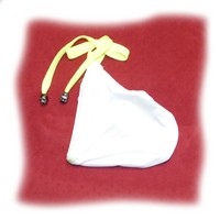 Bade Beutel String elastisch mit Kordel, Weiß(072)