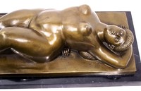 Modern Art Künstler Bronze - XXL Lady in Rückenlage - sign.