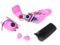 New YAMAHA Pee Wee PW 50 Plastics Plastic Kit Tank Seat Front & Rear Fender Pink
