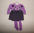 new purple 2 pc vampire girl dress tights 0-3 mon long sleeve warm tights spooky