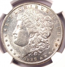 1888-S Morgan Silver Dollar $1 - Ngc Au55 Pq - Nice Luster and Breast Feathers!