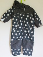 ♥ H&M Schneeanzug Größe 86 Schneeoverall Overall Anzug Einteiler grau Sterne ♥