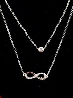 Unentlich Kette Türkisch Askim Liebling 2er Halskette mit Swarofski Steinen