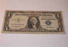 1957 U S One Dollar Bill $1 Silver Certificate Note