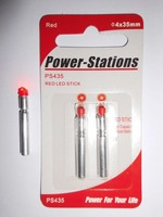 FARBBATTERIEN FÜR KNICHTLICHTPOSE KNICKLICHT POSE 4x rot ALTERNATIVE LED POSE 