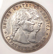 1900 Lafayette Silver Dollar $1 - Anacs Ms60 Details - Rare Certified Bu Coin