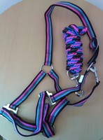%% Halfterset, Set komplett mit Strick und Halfter MiniShetty Pony Cob Full %%