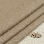 Robert Kaufman Washer, earth brown linen blend fabric / quilting natural blinds