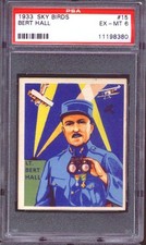 1933 1934 Sky Birds #15/48 Bert Hall PSA 6 EX-MT