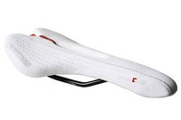 Fahrrad Sattel Base Camp white red.